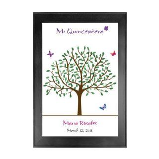 Quinceanera Guest Book Tree # 1 Butterflies 24"x36" For 100 175 Guests   Office Guest Registry Books