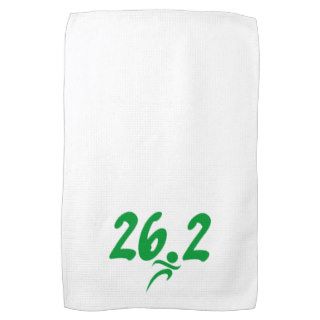 Green 26.2 marathon kitchen towel