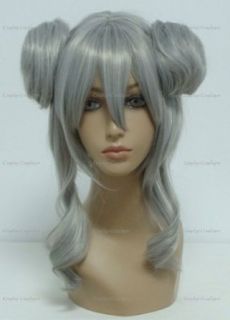 CosplayerWorld Cosplay Wigs VOCALOID Yowane Haku Wig For Convention Party Show Silver Color45cm 310g WIG 172A Clothing