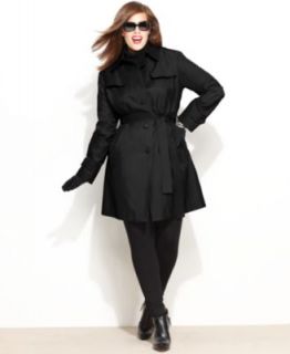 London Fog Plus Size Double Breasted Belted Trench Coat   Coats   Women