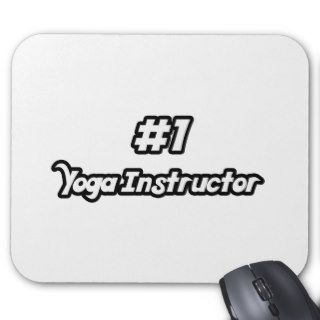 Number one #1 yoga instructor mousepads