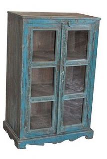 vintage blue armoire cabinet by vida vida