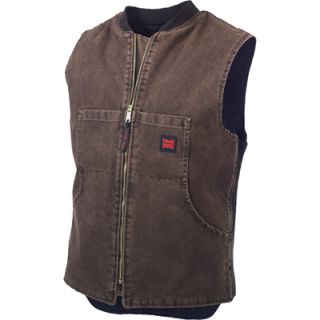 Tough Duck Washed Quilt Lined Vest — Chestnut, Regular Sizes  Vests