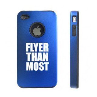Apple iPhone 4 4S 4G Blue DD173 Aluminum & Silicone Case Flyer Than Most Cell Phones & Accessories