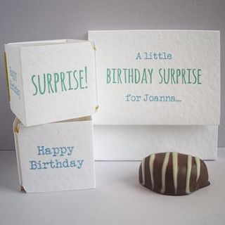 personalised 'surprise' birthday card by paperbuzz cards