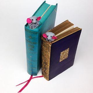 handmade mika the mouse bookmark by mirjami design