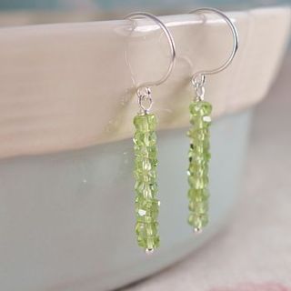 sparkle peridot and sterling silver drops by sophie cunliffe