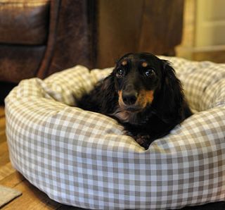 gingham donut dog beds by the stylish dog company