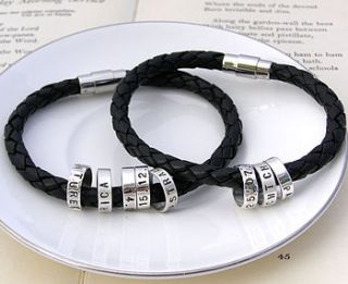 men's leather hoop bracelet by soremi