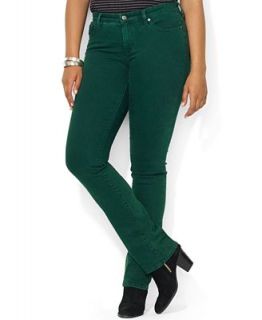 Lauren Jeans Co. Plus Size Straight Leg Jeans, Emerald Wash   Jeans   Plus Sizes