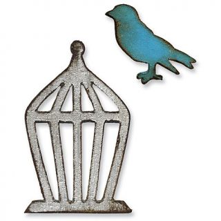 Sizzix Movers and Shapers Magnetic Dies by Tim Holtz 2/pkg   Bird and Cage