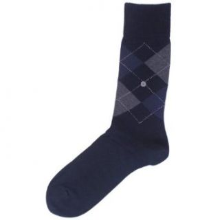 Navy / Grey / Blue Manchester Socks by Burlington at  Mens Clothing store