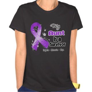 My Aunt is a Survivor Purple Ribbon T Shirt