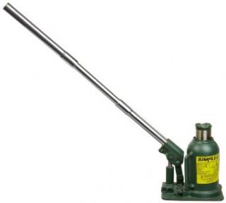 Simplex HJ12/LP Self Contained Hydraulic Hand Bottle Jack, 6.53" Length x 4.17" Width Base, 3" Screw Extension, 6 3/4"   13 1/2" Height, 12 ton Capacity Hydraulic Lifting Cylinders