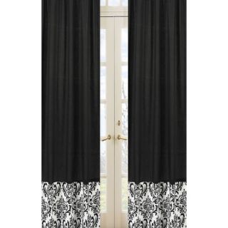 Isabella Hot Pink, Black and White Curtain Panel Pair