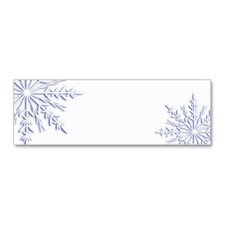 Blue Snowflake Gift Tags Business Card Template