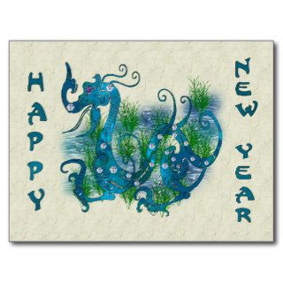 Blue Jeweled Dragon Post Cards
