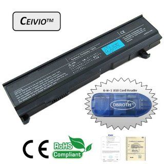 Ceivio(TM) High Capacity 4400mAH 6 Cell Li ion Laptop Battery for Toshiba Satellite M45 Series (not for models M45 S165, M45 S1651) (Replaces A1185)   Includes DBROTH 6 in 1 USB Card Reader Computers & Accessories