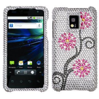 Asmyna LGP999HPCDM166NP Luxurious Dazzling Diamante Case for LG P999 (G2X)    1 Pack   Retail Packaging   Moon Flowers Cell Phones & Accessories