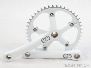 Crankset 165mm 46t 1/8" White  Bike Cranksets And Accessories  Sports & Outdoors