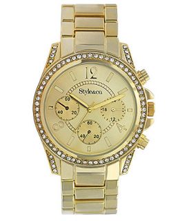 Style&co. Watch, Womens Gold Tone Mixed Metal Bracelet SC1283   Watches   Jewelry & Watches