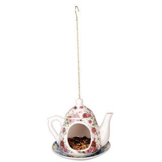 hanging tea pot bird feeder by selections