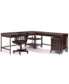 Structure Home Office Furniture, 4 Piece Set (Credenza Desk, Writing Desk, Corner Table and File Cabinet)   Furniture