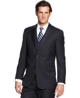 Tommy Hilfiger Jacket Navy Tonal Stripe Trim Fit   Suits & Suit Separates   Men