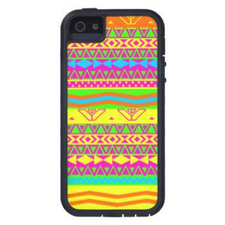 Bright Rainbow Neon Andes Abstract Aztec Pattern iPhone 5 Cover