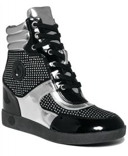 Armani Jeans Womens Studded Wedge Sneakers   Finish Line Athletic Shoes   Shoes