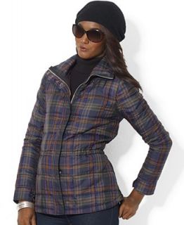 Lauren Ralph Lauren Jacket, Plaid Quilted   Coats   Women