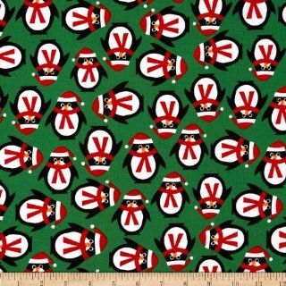 Jingle 2 Tossed Holiday Penguins Holiday Fabric