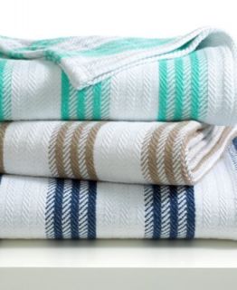 CLOSEOUT Southern Tide Cabana Stripe Blanket Collection   Blankets & Throws   Bed & Bath