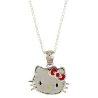 Hello Kitty Sterling Silver Pendant Necklace wit