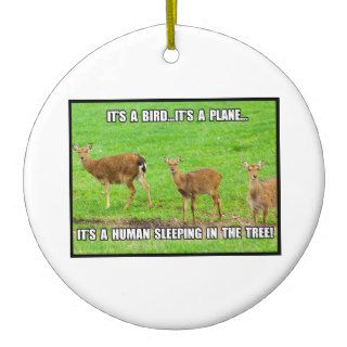 It's a Human Sleeping in the Tree Christmas Ornaments