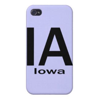 IA Iowa plain black iPhone 4 Cover