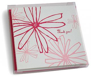 letterpress thank you cards box set by blush