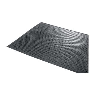 NoTrax Slip Guard w/Grit Rubber Floor Mat — 3ft. x 5ft., Black, Model# 350S0035BL  Entrance Matting