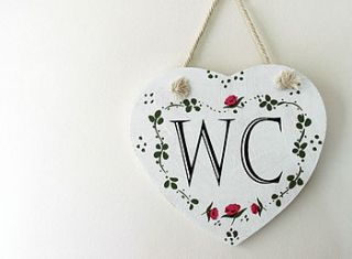 wc heart shaped sign by patchwork harmony