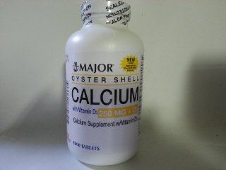 Major Generic Oyster Shell Calcium Supplement Vitamin D3 250 Mg 1000 Tablets Health & Personal Care