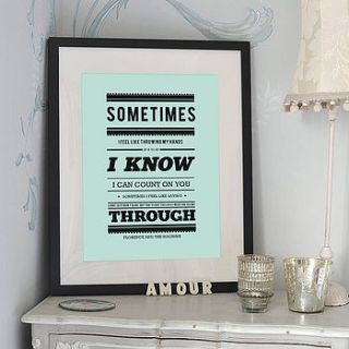'florence and the machine' typography print by oakdene designs