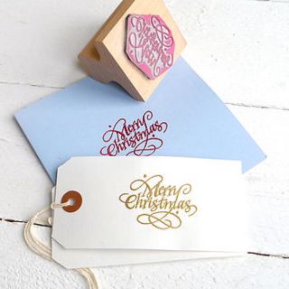 personalised 'handmade by' rubber stamp by english stamp