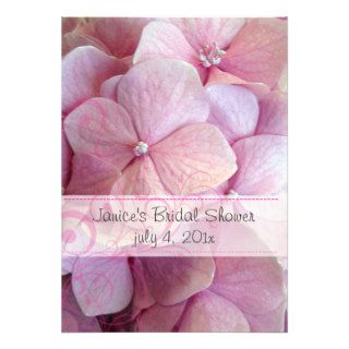 Pink hydrangea/romantic bridal shower/wedding custom invite