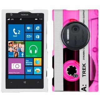 Nokia Lumia 1020 Retro Clear Cassette Tape Pink Phone Case Cover Cell Phones & Accessories