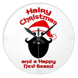 Hairy Christmas, Happy New Beard Wallclock