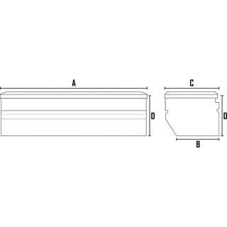 Locking Aluminum Chest Truck Box — Standard Style, Black Finish, 56in. x 15 3/4in. x 20in. x 18in., Model# 36012755  Truck Chests