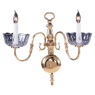 Crystorama Colonial 2 Light Candle Wall Sconce