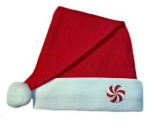 Red Baby Santa Hat with Peppermint Candy Clothing