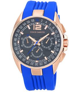 Vince Camuto Mens Blue Silicone Strap Watch 47mm VC 1052BLRG   Watches   Jewelry & Watches