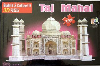 Taj Mahal 3 D Puzzle 158 Piece (Numbered) Puzzle Build it & Collect it (Dimension 11" X 11" X 8.3") Toys & Games